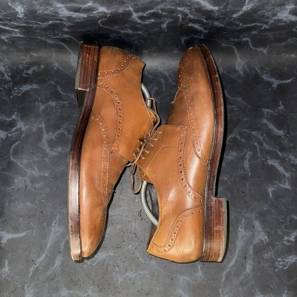 Cole Haan Benton Wingtip Brown Leather Oxfords Dress Shoes Mens Size 10M - Picture 4 of 8